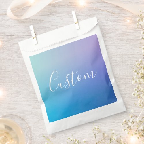 Modern Editable Script Writing  Colorful Ombre Favor Bag