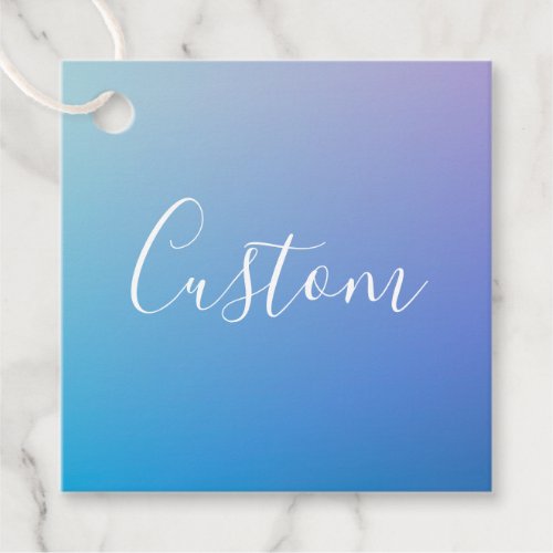 Modern Editable Script Writing  Colorful Ombre Favor Tags