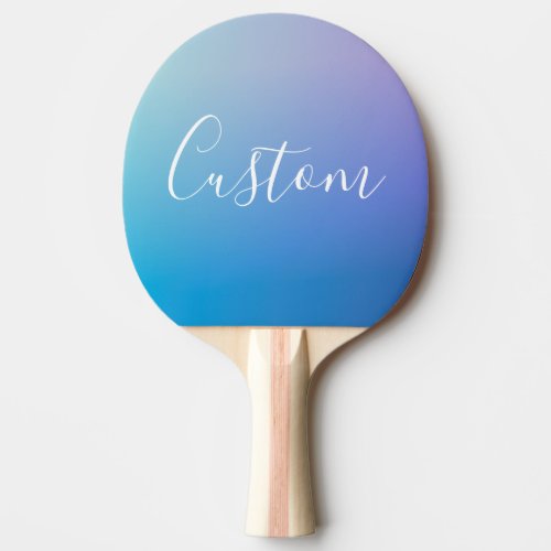 Modern Editable Script Writing  Colorful Ombre Ping Pong Paddle