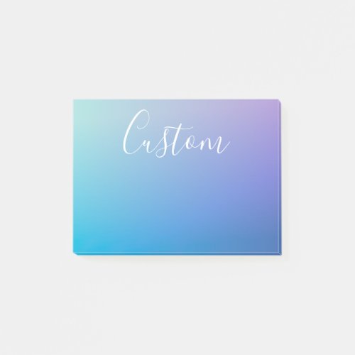 Modern Editable Script Writing  Colorful Ombre Post_it Notes