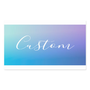 Modern Editable Script Writing | Colorful Ombre Rectangular Sticker