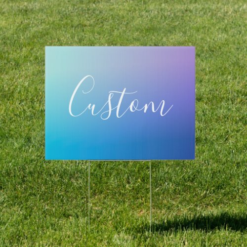 Modern Editable Script Writing  Colorful Ombre Sign