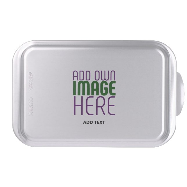 MODERN EDITABLE SIMPLE ASH IMAGE TEXT TEMPLATE CAKE PAN (Front)