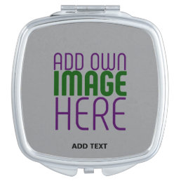 MODERN EDITABLE SIMPLE ASH IMAGE TEXT TEMPLATE COMPACT MIRROR