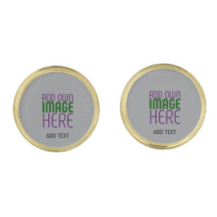 MODERN EDITABLE SIMPLE ASH IMAGE TEXT TEMPLATE CUFFLINKS