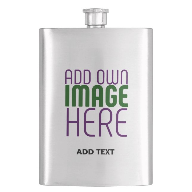 MODERN EDITABLE SIMPLE ASH IMAGE TEXT TEMPLATE FLASK (Front)