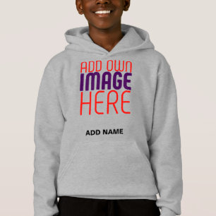 MODERN EDITABLE SIMPLE ASH IMAGE TEXT TEMPLATE HOODIE