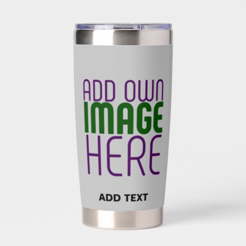 MODERN EDITABLE SIMPLE ASH IMAGE TEXT TEMPLATE INSULATED TUMBLER