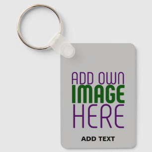 MODERN EDITABLE SIMPLE ASH IMAGE TEXT TEMPLATE KEYCHAIN