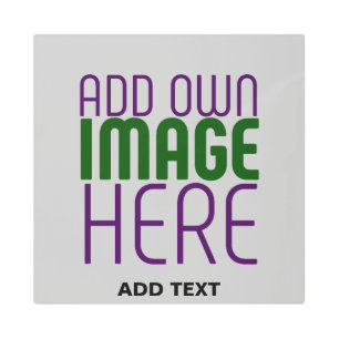 MODERN EDITABLE SIMPLE ASH IMAGE TEXT TEMPLATE METAL PRINT