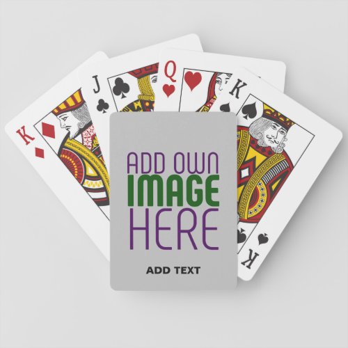 MODERN EDITABLE SIMPLE ASH IMAGE TEXT TEMPLATE PLAYING CARDS