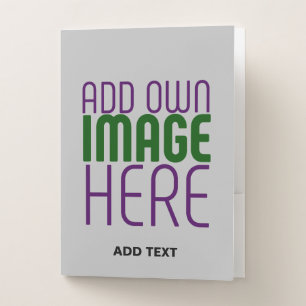 MODERN EDITABLE SIMPLE ASH IMAGE TEXT TEMPLATE POCKET FOLDER