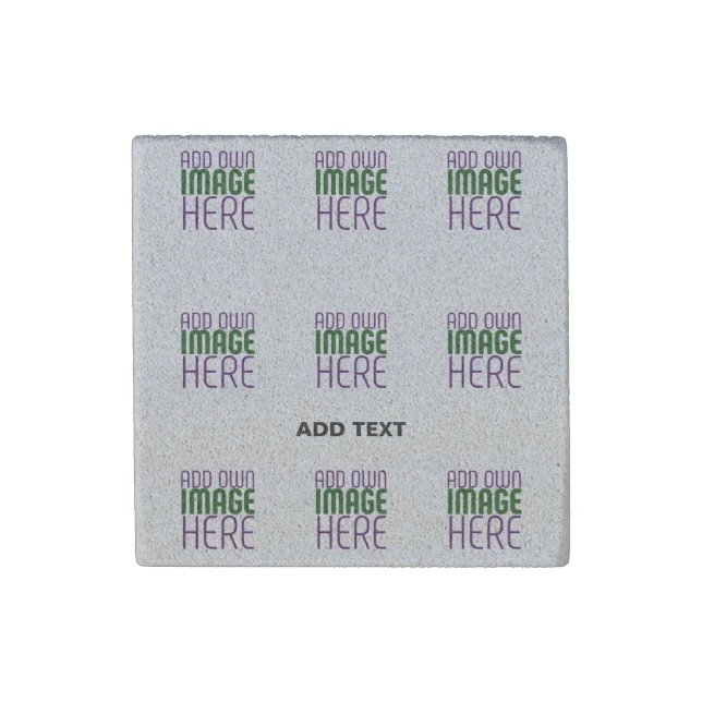 MODERN EDITABLE SIMPLE ASH IMAGE TEXT TEMPLATE STONE MAGNET (Front)