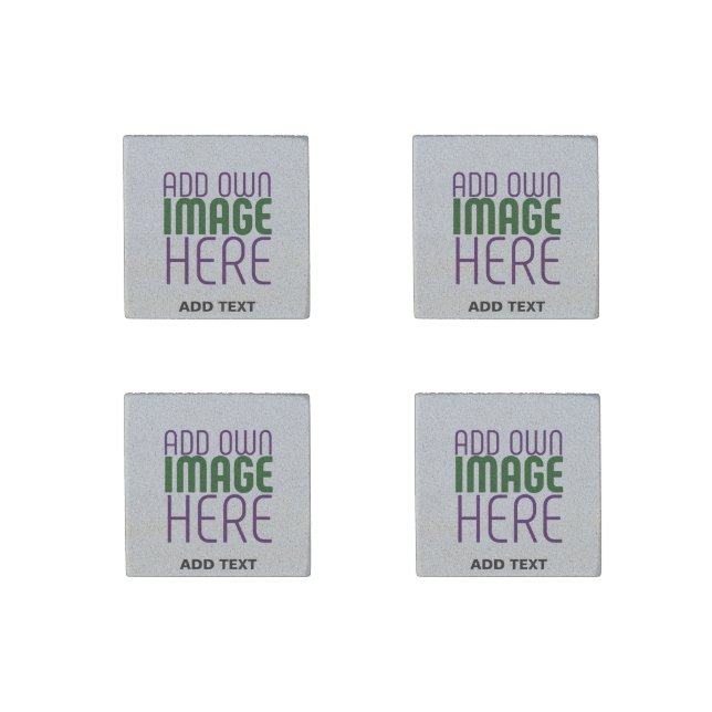 MODERN EDITABLE SIMPLE ASH IMAGE TEXT TEMPLATE STONE MAGNET (Front)