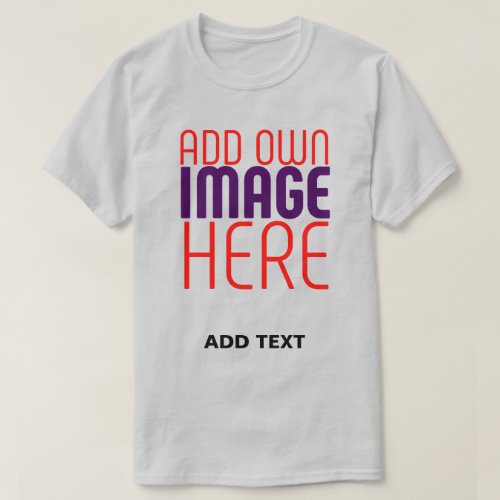 MODERN EDITABLE SIMPLE ASH IMAGE TEXT TEMPLATE T_Shirt