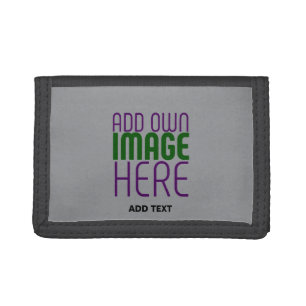 MODERN EDITABLE SIMPLE ASH IMAGE TEXT TEMPLATE TRI-FOLD WALLET
