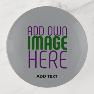 MODERN EDITABLE SIMPLE ASH IMAGE TEXT TEMPLATE TRINKET TRAY