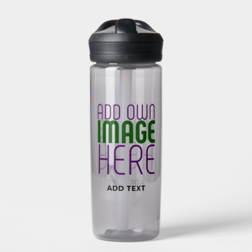 MODERN EDITABLE SIMPLE ASH IMAGE TEXT TEMPLATE WATER BOTTLE