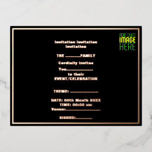 MODERN EDITABLE SIMPLE BLACK IMAGE TEXT TEMPLATE