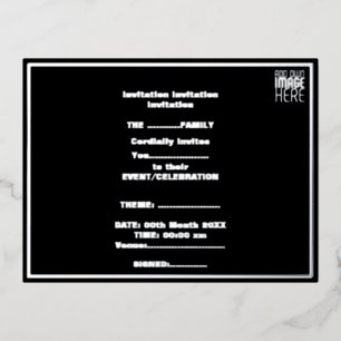 MODERN EDITABLE SIMPLE BLACK IMAGE TEXT TEMPLATE