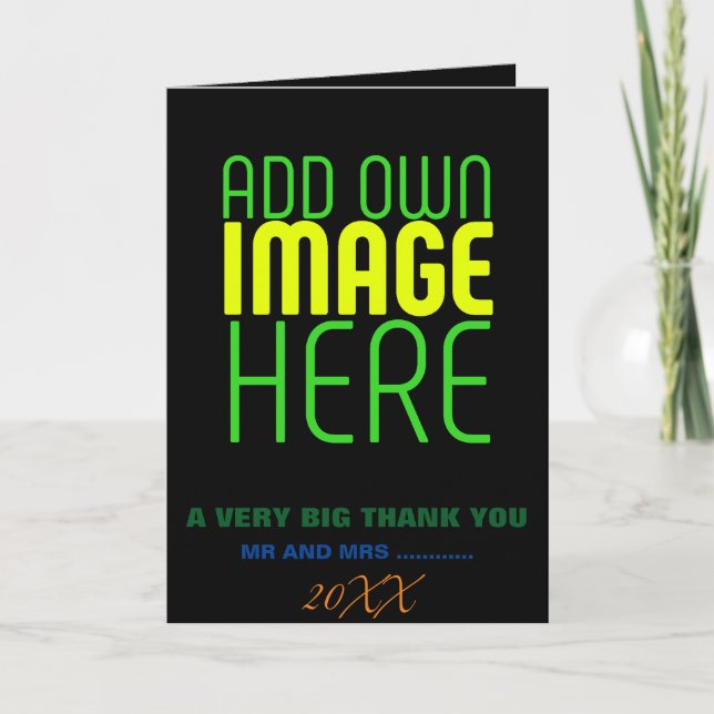 MODERN EDITABLE SIMPLE BLACK IMAGE TEXT TEMPLATE (Front)