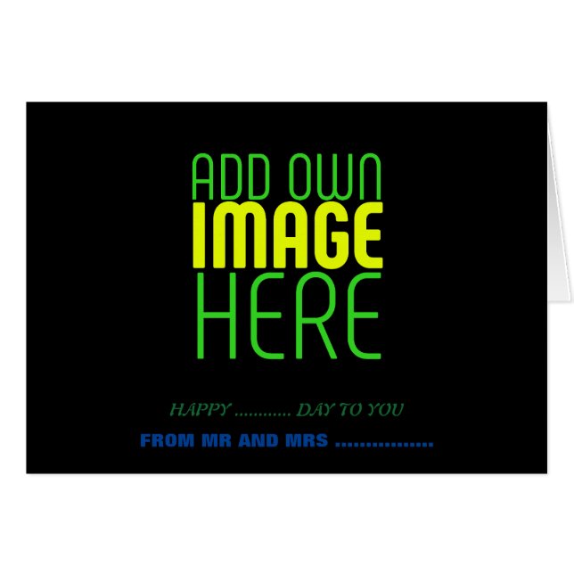 MODERN EDITABLE SIMPLE BLACK IMAGE TEXT TEMPLATE (Front Horizontal)