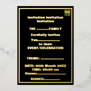 MODERN EDITABLE SIMPLE BLACK IMAGE TEXT TEMPLATE