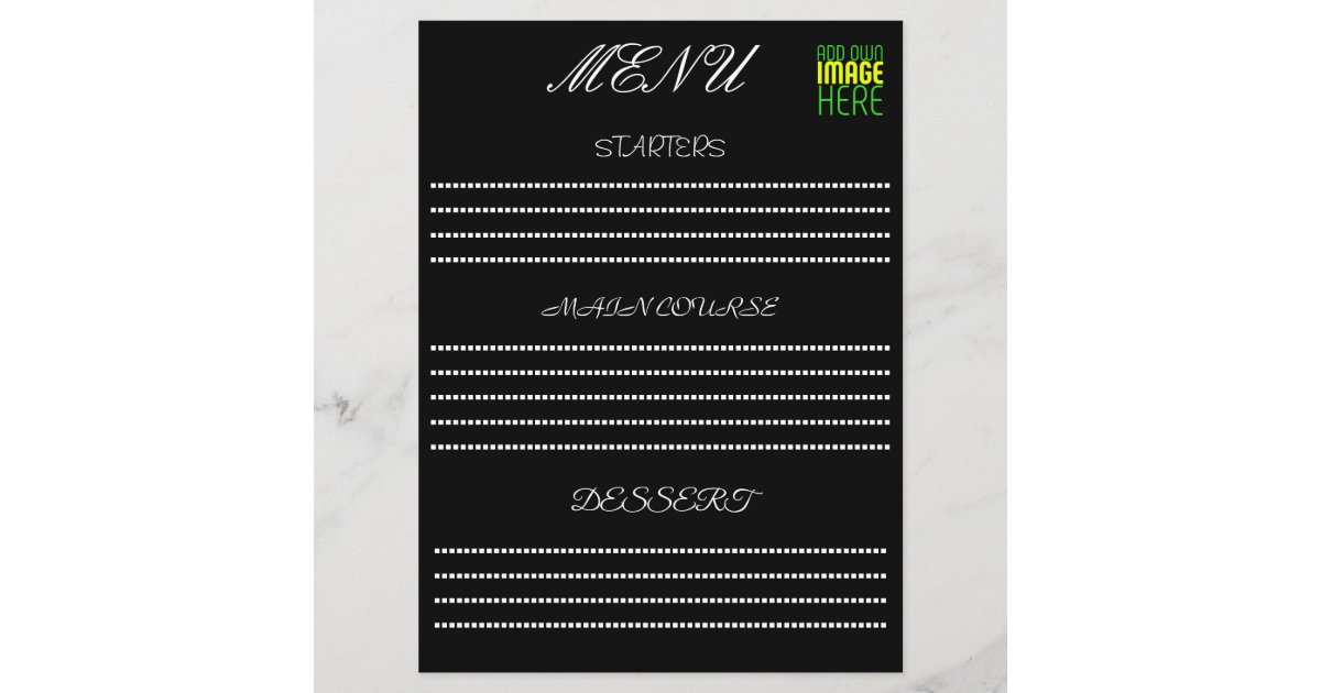 Papi Design Black Text MODERN EDITABLE SIMPLE BLACK IMAGE TEXT TEMPLATE | Zazzle