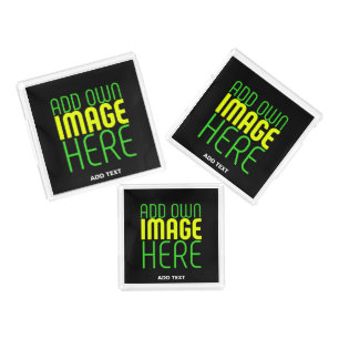 MODERN EDITABLE SIMPLE BLACK IMAGE TEXT TEMPLATE ACRYLIC TRAY