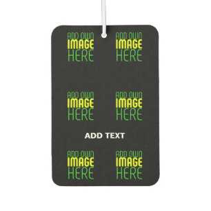 MODERN EDITABLE SIMPLE BLACK IMAGE TEXT TEMPLATE AIR FRESHENER