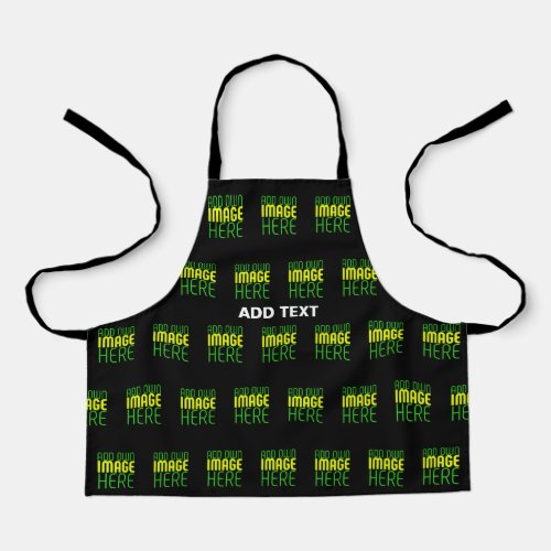 MODERN EDITABLE SIMPLE BLACK IMAGE TEXT TEMPLATE APRON