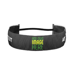 MODERN EDITABLE SIMPLE BLACK IMAGE TEXT TEMPLATE ATHLETIC HEADBAND
