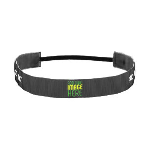 MODERN EDITABLE SIMPLE BLACK IMAGE TEXT TEMPLATE ATHLETIC HEADBAND
