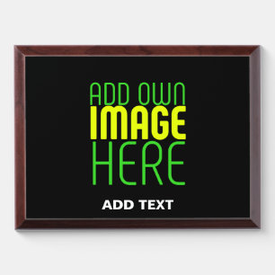 MODERN EDITABLE SIMPLE BLACK IMAGE TEXT TEMPLATE AWARD PLAQUE