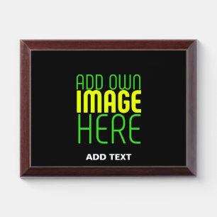 MODERN EDITABLE SIMPLE BLACK IMAGE TEXT TEMPLATE AWARD PLAQUE