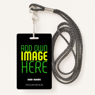 MODERN EDITABLE SIMPLE BLACK IMAGE TEXT TEMPLATE BADGE