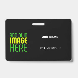 MODERN EDITABLE SIMPLE BLACK IMAGE TEXT TEMPLATE BADGE