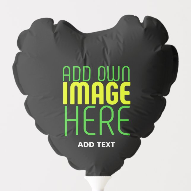 MODERN EDITABLE SIMPLE BLACK IMAGE TEXT TEMPLATE BALLOON (Front)
