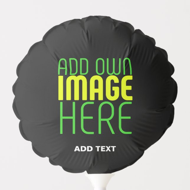 MODERN EDITABLE SIMPLE BLACK IMAGE TEXT TEMPLATE BALLOON (Front)