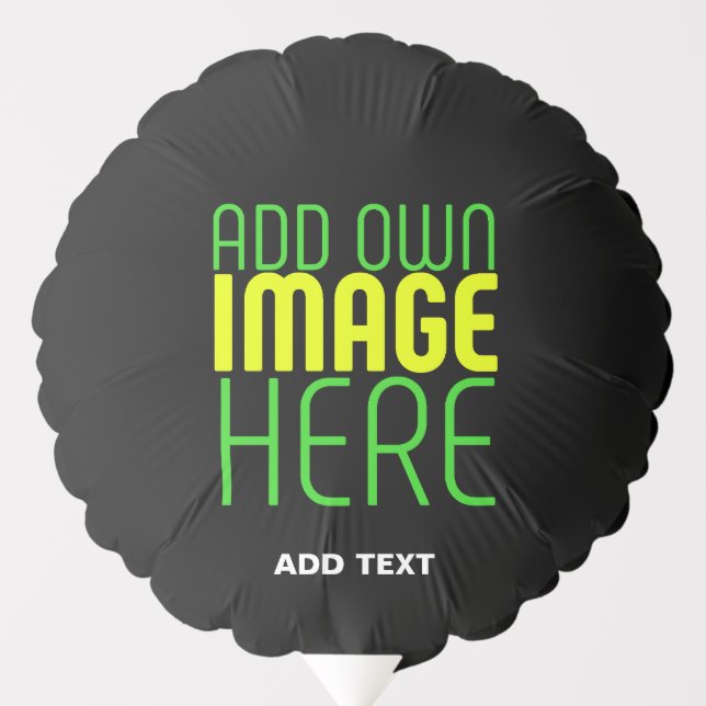 MODERN EDITABLE SIMPLE BLACK IMAGE TEXT TEMPLATE BALLOON (Front)