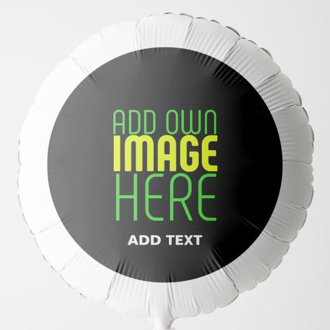 MODERN EDITABLE SIMPLE BLACK IMAGE TEXT TEMPLATE BALLOON (Front)