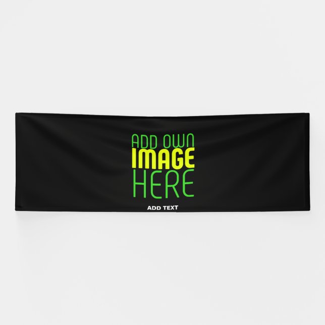 MODERN EDITABLE SIMPLE BLACK IMAGE TEXT TEMPLATE BANNER (Horizontal)