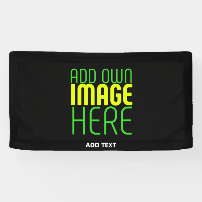 MODERN EDITABLE SIMPLE BLACK IMAGE TEXT TEMPLATE BANNER (Horizontal)