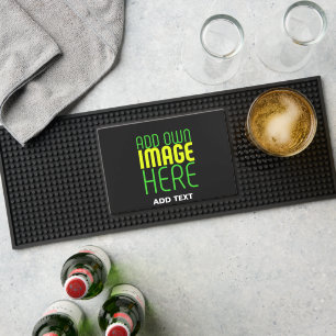MODERN EDITABLE SIMPLE BLACK IMAGE TEXT TEMPLATE BAR MAT 