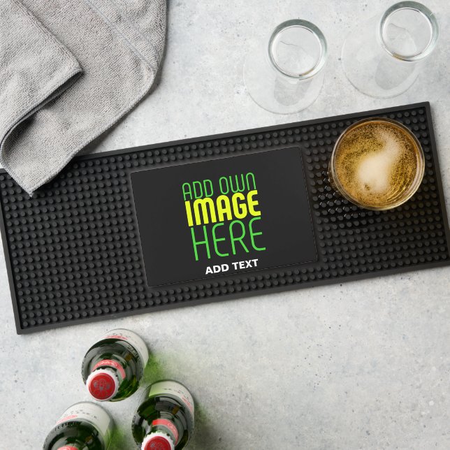 MODERN EDITABLE SIMPLE BLACK IMAGE TEXT TEMPLATE BAR MAT  (Insitu (Bar 1))