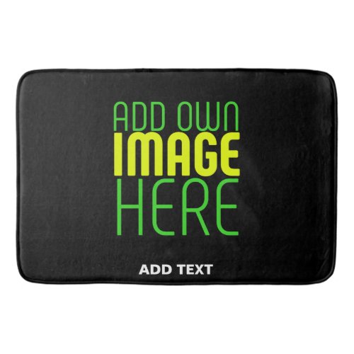 MODERN EDITABLE SIMPLE BLACK IMAGE TEXT TEMPLATE BATH MAT