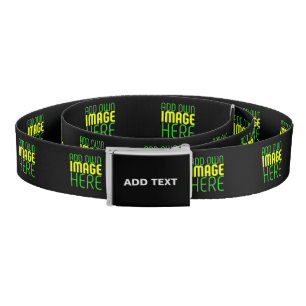 MODERN EDITABLE SIMPLE BLACK IMAGE TEXT TEMPLATE BELT
