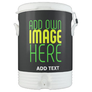 MODERN EDITABLE SIMPLE BLACK IMAGE TEXT TEMPLATE BEVERAGE COOLER