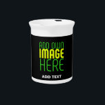 MODERN EDITABLE SIMPLE BLACK IMAGE TEXT TEMPLATE BEVERAGE PITCHER<br><div class="desc">THIS IS A DESIGN FITTING FOR CUSTOMERS.YOU CAN CHANGE, RESIZE OR ADD LOGO, PHOTO, TEXT AND COLOURS THE WAY YOU WANT.THANK YOU.</div>