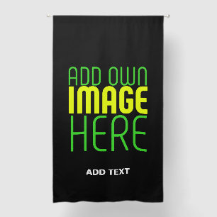 MODERN EDITABLE SIMPLE BLACK IMAGE TEXT TEMPLATE BLACKOUT CURTAINS